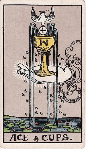 Eso pohárů — tarot karta