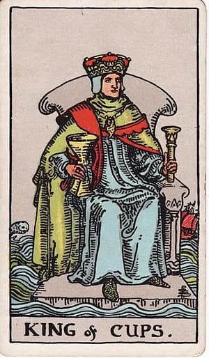 Král pohárů — tarot karta Rider-Waite-Smith (King of Cups)