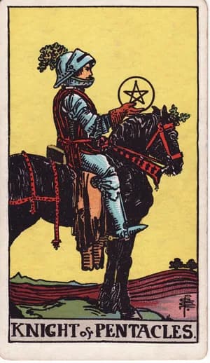 Rytíř pentaklů — tarot karta