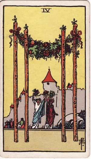 Čtyřka holí — tarot karta