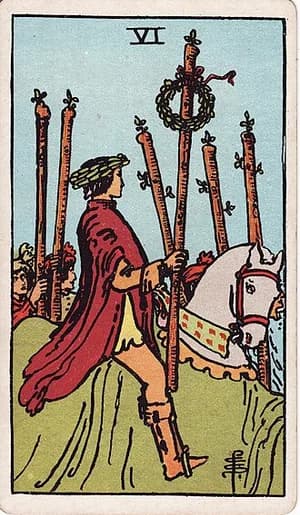 Šestka holí — tarot karta