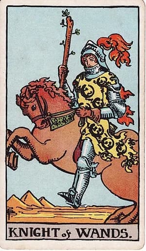 Rytíř holí — tarot karta