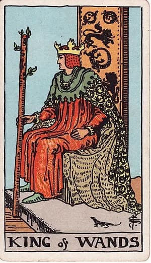 Král holí — tarot karta