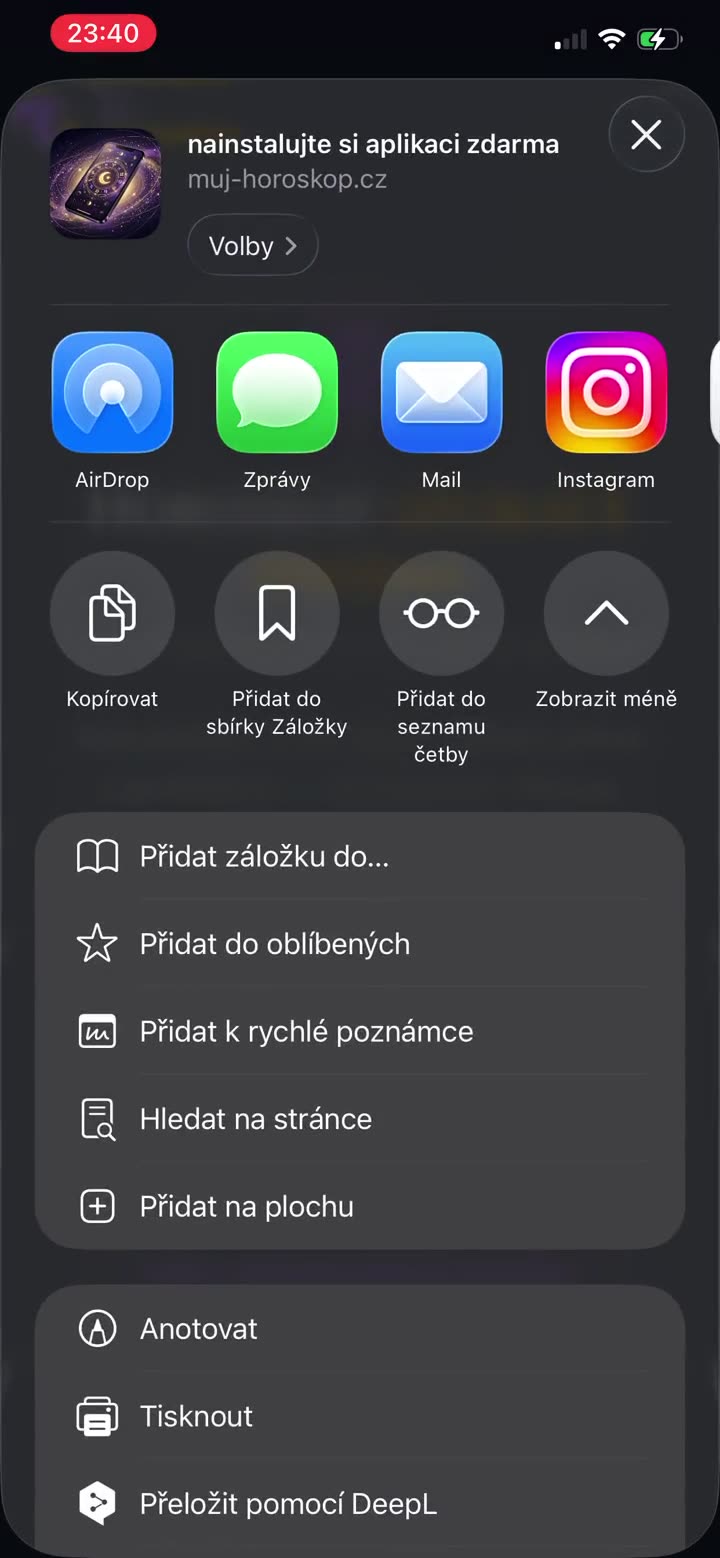 Návod instalace pro iPhone & iPad