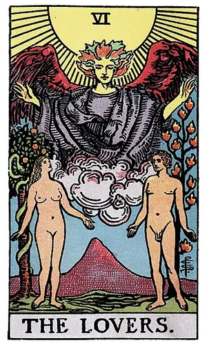 Milenci, tarot karta Rider-Waite-Smith