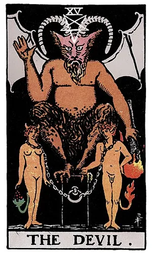 Diabol, tarot karta Rider-Waite-Smith