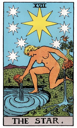 Hviezda, tarot karta Rider-Waite-Smith