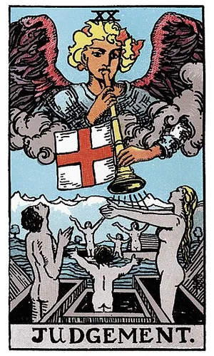 Súd, tarot karta Rider-Waite-Smith