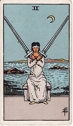 Mečov, tarot karta Rider-Waite-Smith