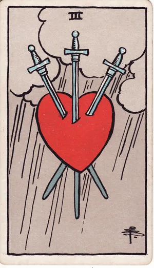 Mečov, tarot karta Rider-Waite-Smith