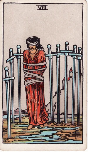 Mečov, tarot karta Rider-Waite-Smith