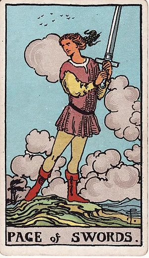 Mečov, tarot karta Rider-Waite-Smith